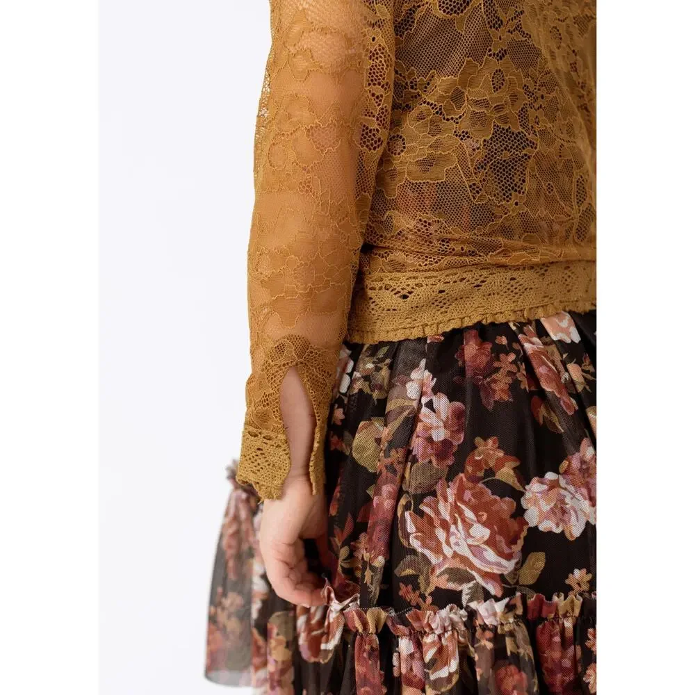 Joyfolie Mia Joy Shawney Cardigan in Bistre Girl’s Size 5